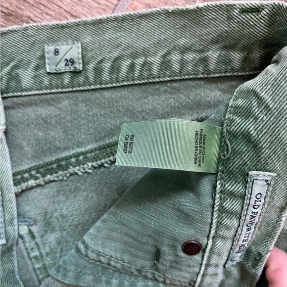 Lucky Brand Old Favorite Green Denim Mini Skirt, Raw Hem, Women’s Size 8 - Picture 4 of 9